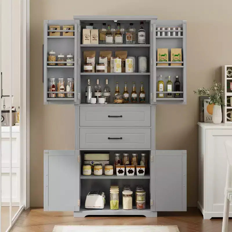 Christopher Knight Home Walter Armoire de rangement multifonctionnel moderne avec 2 tiroirs et étagères réglables
