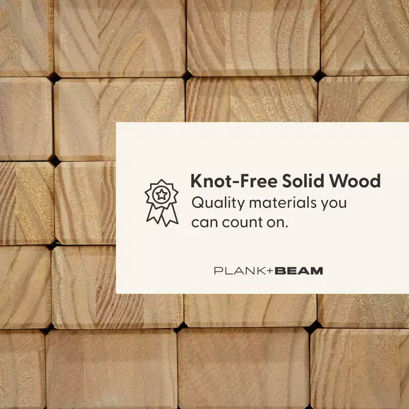 Buffet en bois massif Plank+Beam Contour avec 3 portes, meuble TV 59 po pour salon