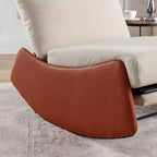 GDFStudio Fauteuil à bascule et inclinable Goldsmith en velours côtelé avec repose-pieds