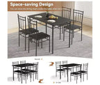 Ensemble de table à manger 4 places Dyonery Restaurant, ensemble de table à manger design, 4 chaises, ensemble de table à manger de cuisine peu encombrant, adapté aux petits espaces