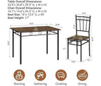 Ensemble de table à manger 4 places Dyonery Restaurant, ensemble de table à manger design, 4 chaises, ensemble de table à manger de cuisine peu encombrant, adapté aux petits espaces