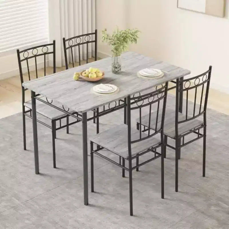 Ensemble de table à manger 4 places Dyonery Restaurant, ensemble de table à manger design, 4 chaises, ensemble de table à manger de cuisine peu encombrant, adapté aux petits espaces