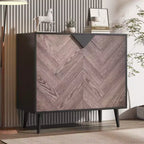 Meuble de rangement de 31,5 pouces avec étagère et portes, buffet moderne avec rangement