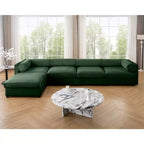 Canapé modulable avec rangement, dossier cylindrique et accoudoirs, assise profonde et confortable, durable et offrant un bon soutien pour le salon.