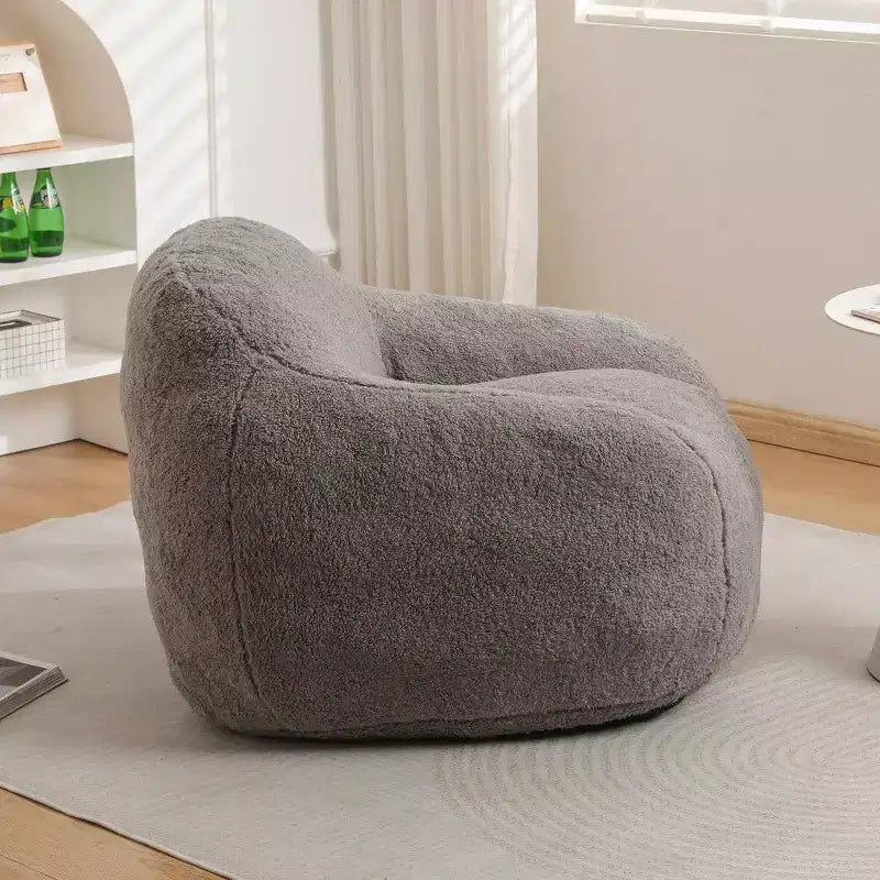 Fauteuil poire Okak Easy Clean avec dossier épais et accoudoirs, fauteuil poire lounge avec tissu résistant à l'eau, canapé de sol pour salon et chambre
