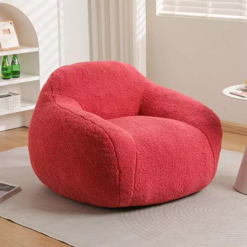 Fauteuil poire Okak Easy Clean avec dossier épais et accoudoirs, fauteuil poire lounge avec tissu résistant à l'eau, canapé de sol pour salon et chambre