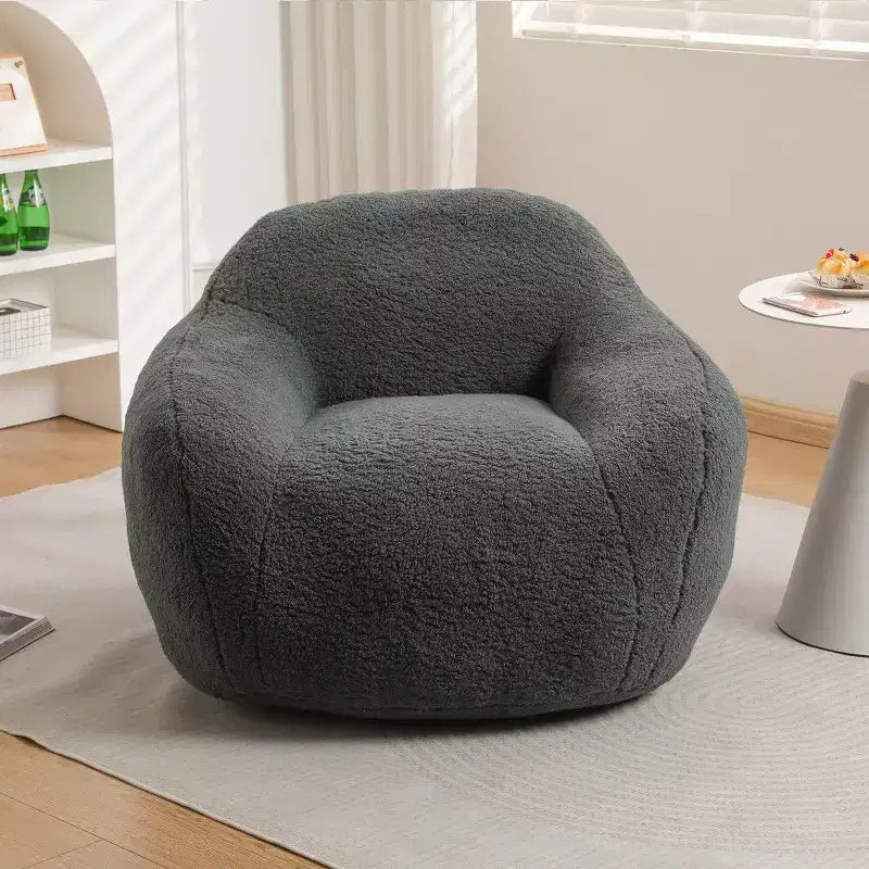 Fauteuil poire Okak Easy Clean avec dossier épais et accoudoirs, fauteuil poire lounge avec tissu résistant à l'eau, canapé de sol pour salon et chambre