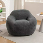 Fauteuil poire Okak Easy Clean avec dossier épais et accoudoirs, fauteuil poire lounge avec tissu résistant à l'eau, canapé de sol pour salon et chambre