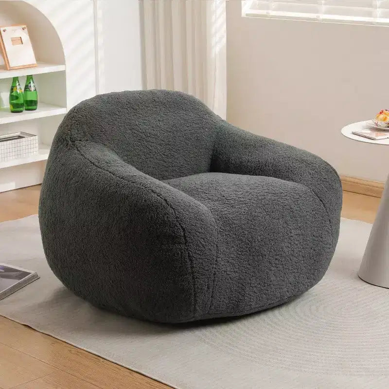 Fauteuil poire Okak Easy Clean avec dossier épais et accoudoirs, fauteuil poire lounge avec tissu résistant à l'eau, canapé de sol pour salon et chambre