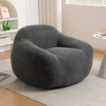 Fauteuil poire Okak Easy Clean avec dossier épais et accoudoirs, fauteuil poire lounge avec tissu résistant à l'eau, canapé de sol pour salon et chambre