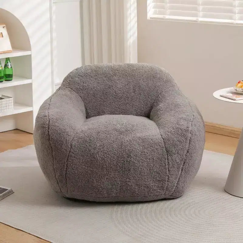 Fauteuil poire Okak Easy Clean avec dossier épais et accoudoirs, fauteuil poire lounge avec tissu résistant à l'eau, canapé de sol pour salon et chambre