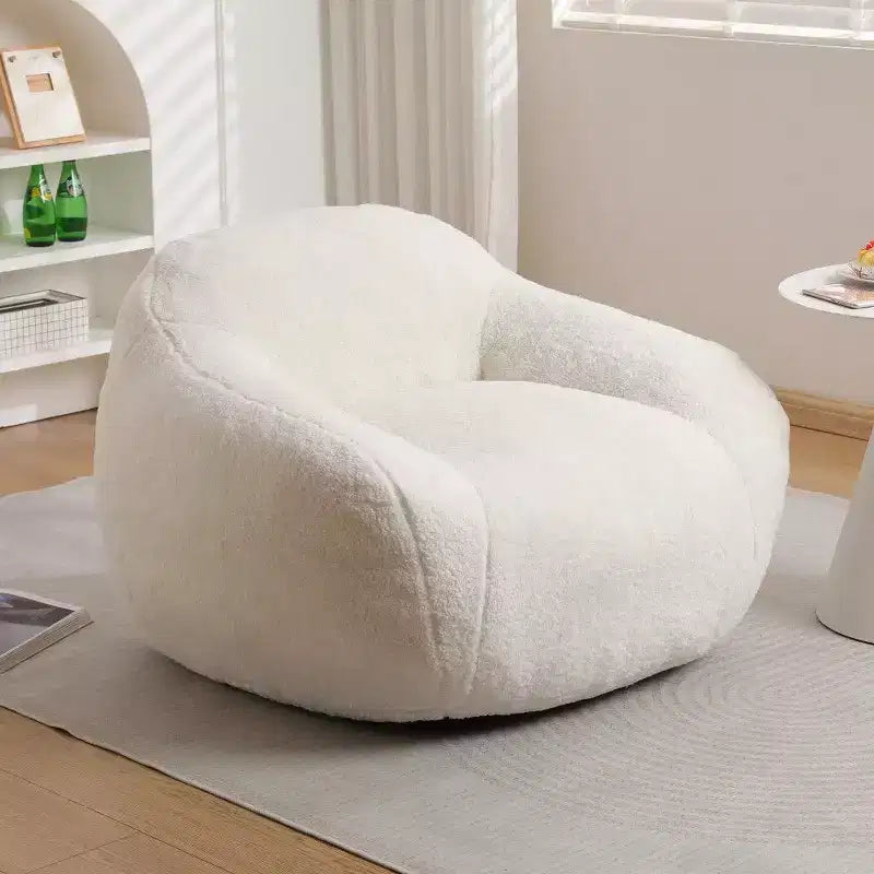Fauteuil poire Okak Easy Clean avec dossier épais et accoudoirs, fauteuil poire lounge avec tissu résistant à l'eau, canapé de sol pour salon et chambre