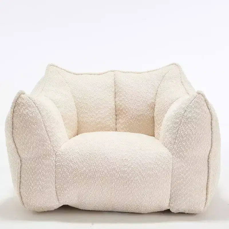 Okak Grand pouf carré de 119 cm en mousse haute résilience avec poignée et accoudoirs, canapé de sol en chenille pour salon
