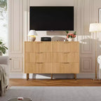 COZONY 47 Commode cannelée moderne, grande commode à 6 tiroirs pour salon, chambre et couloir