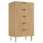 COZONY 47 Commode cannelée moderne, grande commode à 6 tiroirs pour salon, chambre et couloir