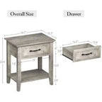 Tables de chevet à 2 niveaux, lot de 2, avec tiroir de rangement, tables d'appoint modernes pour petits espaces, tables d'appoint multifonctionnelles pour chambre et salon