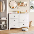 COZONY Commode Moderne à 6 Tiroirs de 137 cm de large avec Rangement Profond et Boutons Métalliques pour Chambre, Entrée et Couloir