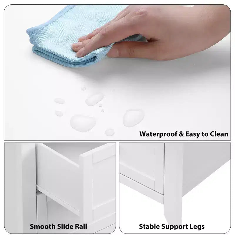 COZONY Commode Moderne à 6 Tiroirs de 137 cm de large avec Rangement Profond et Boutons Métalliques pour Chambre, Entrée et Couloir