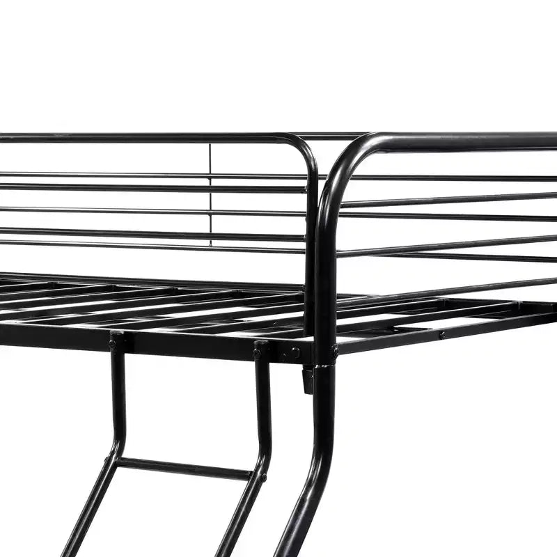 MAYEERTY Lit Superposé en Métal Robuste Double sur Lit Double avec Barrière de Sécurité Renforcée et Échelle Inclinée pour Chambre d'Enfant
