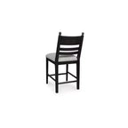 Tabourets de bar rembourrés Signature Design by Ashley Chadworth, hauteur comptoir, lot de 2, structure en bois noir avec assise rembourrée en mousse grise