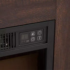 Meuble TV Foyer 3D TUYOHW avec Lumières LED pour TV jusqu'à 60 Pouces, Prise de Chargement USB et Étagères en Verre