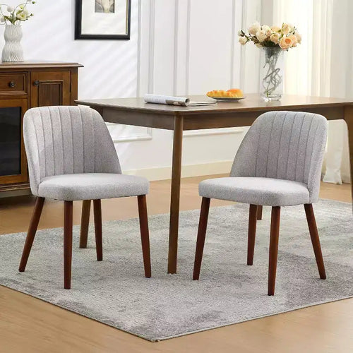 Acekool Modern Dining Chairs Set, Solid Wood Frame & Cushioned Seat, Space-Saving Kitchen or Dining Room Chairs