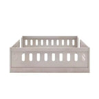 Lit de sol pleine grandeur avec barrière, lit Montessori en bois avec balustrades de sécurité pour garçons et filles