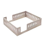 Lit de sol pleine grandeur avec barrière, lit Montessori en bois avec balustrades de sécurité pour garçons et filles