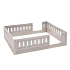 Lit de sol pleine grandeur avec barrière, lit Montessori en bois avec balustrades de sécurité pour garçons et filles