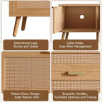 Meuble TV moderne pour téléviseurs jusqu'à 80 pouces, meuble de divertissement en bois de 70 pouces avec rangement et 2 tiroirs, console de table TV pour salon et chambre à coucher.