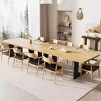 Table à manger, bureau d'ordinateur, bureau moderne, poste de travail en bois, plateau épaissi et base robuste, convient aux cuisines, bureaux et maisons