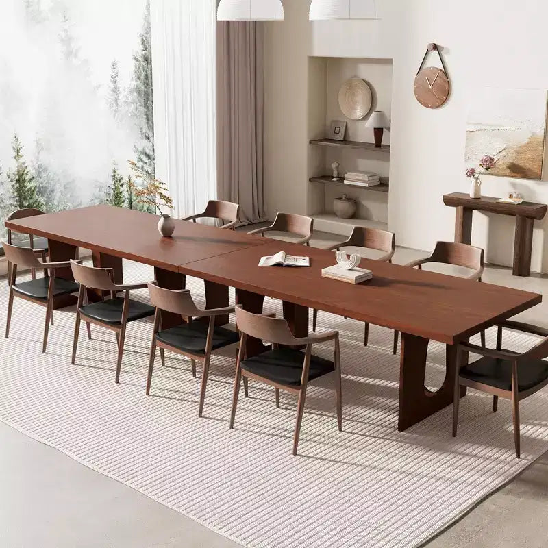 Table à manger, bureau d'ordinateur, bureau moderne, poste de travail en bois, plateau épaissi et base robuste, convient aux cuisines, bureaux et maisons