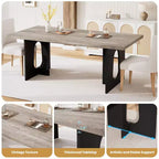 Table à manger, bureau d'ordinateur, bureau moderne, poste de travail en bois, plateau épaissi et base robuste, convient aux cuisines, bureaux et maisons