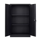 VIYET 41.97H Armoire de rangement métallique pliante, classeur avec portes verrouillables et étagère réglable, noir
