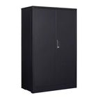 VIYET 41.97H Armoire de rangement métallique pliante, classeur avec portes verrouillables et étagère réglable, noir