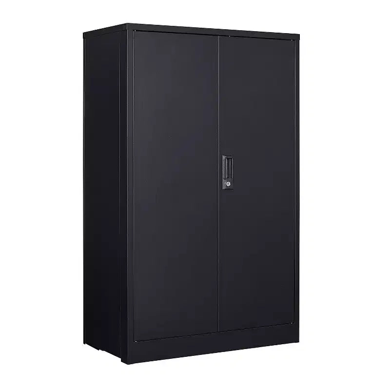 VIYET 41.97H Armoire de rangement métallique pliante, classeur avec portes verrouillables et étagère réglable, noir
