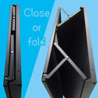 VIYET 41.97H Armoire de rangement métallique pliante, classeur avec portes verrouillables et étagère réglable, noir