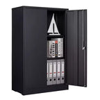 VIYET 41.97H Armoire de rangement métallique pliante, classeur avec portes verrouillables et étagère réglable, noir