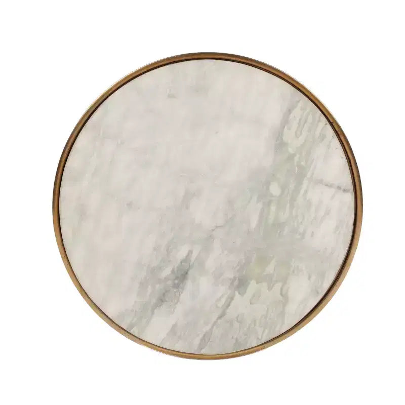 Christopher Knight Home Marcia Table d'appoint moderne en aluminium avec plateau en marbre