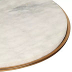 Christopher Knight Home Marcia Table d'appoint moderne en aluminium avec plateau en marbre