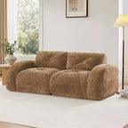Canapé sectionnel moderne Cloud, petit canapé 2 places en tissu velours doux et éponge haute densité 32D pour salons ou appartements-Panipeachy