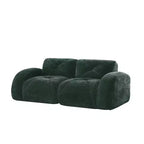 Canapé sectionnel moderne Cloud, petit canapé 2 places en tissu velours doux et éponge haute densité 32D pour salons ou appartements-Panipeachy