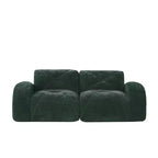 Canapé sectionnel moderne Cloud, petit canapé 2 places en tissu velours doux et éponge haute densité 32D pour salons ou appartements-Panipeachy