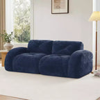 Canapé sectionnel moderne Cloud, petit canapé 2 places en tissu velours doux et éponge haute densité 32D pour salons ou appartements-Panipeachy