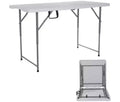 Adjustable Height Heavy Duty Folding Table, Portable? Utility Table - Fold-in-Half,?Ideal for Indoor/Outdoor, Camping, Picnic, Party, BBQ