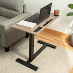 Home Imports Emporium Table de lit réglable avec roulettes, support robuste pour ordinateur portable avec chargement USB et Type-C, porte-gobelet