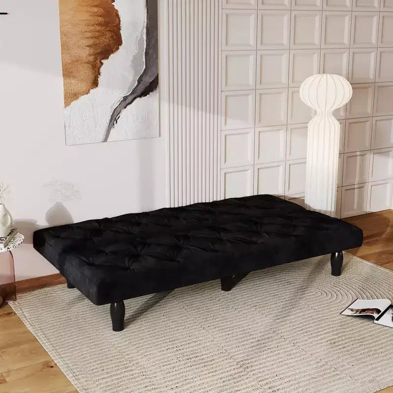 Canapé-lit futon en velours TUYOHW avec dossier réglable, canapé convertible moderne de 66 po pour salon, chambre, appartement et usage invité