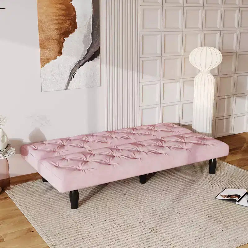 Canapé-lit futon en velours TUYOHW avec dossier réglable, canapé convertible moderne de 66 po pour salon, chambre, appartement et usage invité