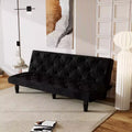Canapé-lit futon en velours TUYOHW avec dossier réglable, canapé convertible moderne de 66 po pour salon, chambre, appartement et usage invité
