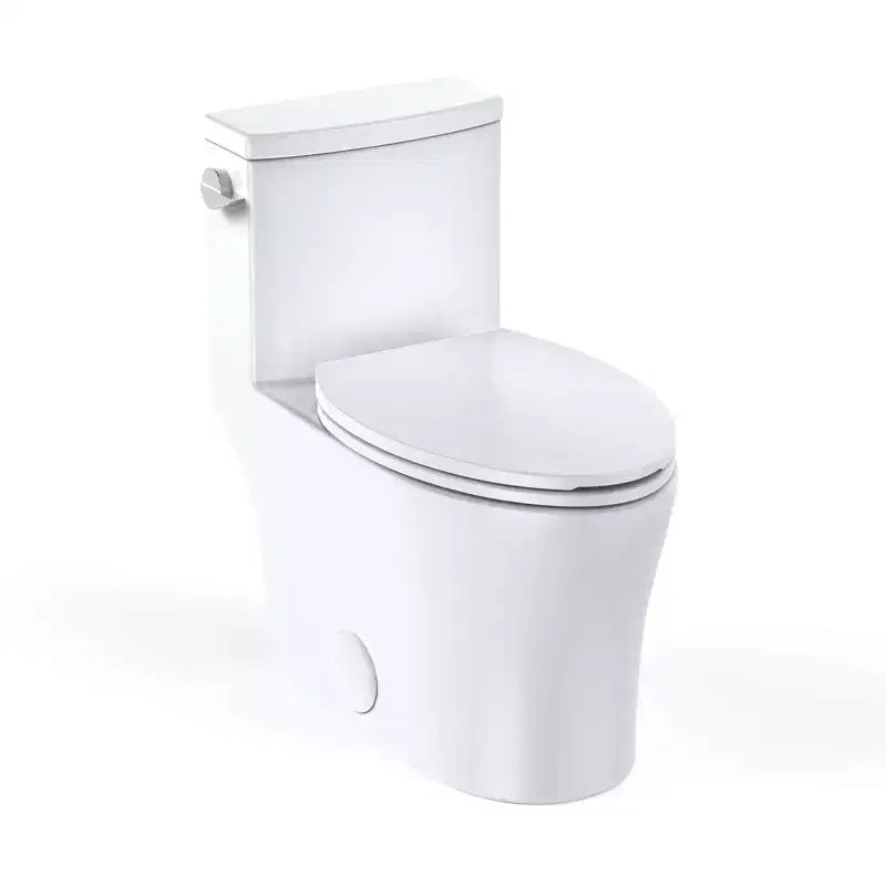 Dual Elongated Commercial Toilet. 16 Comfort Height w/ Soft Close Seat. White
